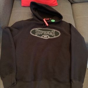 Supreme Reverse Fleece Hoodie Sweatshirt Medium